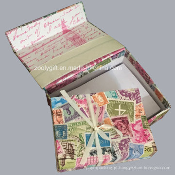 Personalize a caixa da lembrança do conjunto da nota da lembrança com notas &amp; envelopes